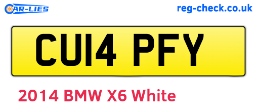 CU14PFY are the vehicle registration plates.