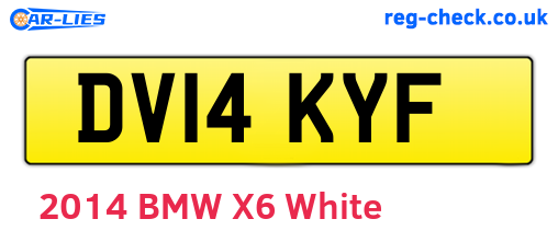 DV14KYF are the vehicle registration plates.