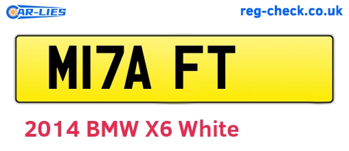 M17AFT are the vehicle registration plates.