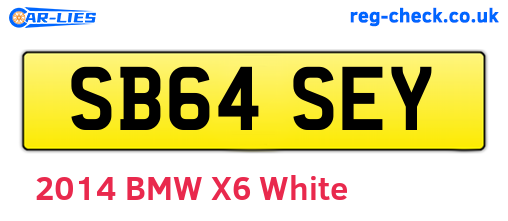 SB64SEY are the vehicle registration plates.