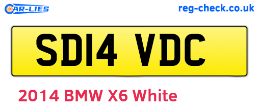 SD14VDC are the vehicle registration plates.