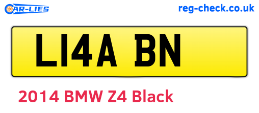 L14ABN are the vehicle registration plates.