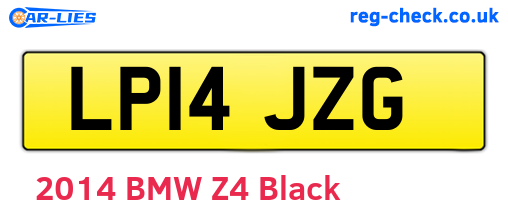 LP14JZG are the vehicle registration plates.