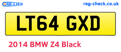 LT64GXD are the vehicle registration plates.