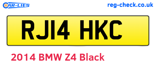 RJ14HKC are the vehicle registration plates.