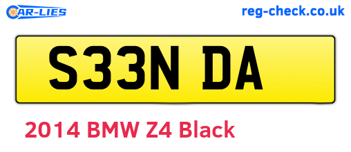 S33NDA are the vehicle registration plates.