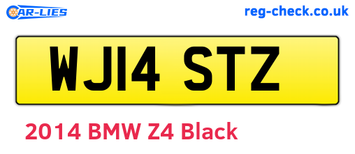 WJ14STZ are the vehicle registration plates.