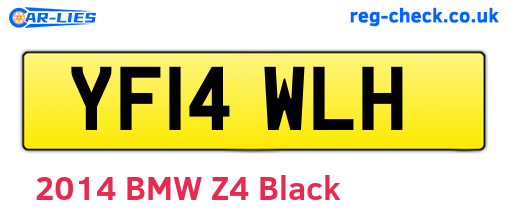 YF14WLH are the vehicle registration plates.