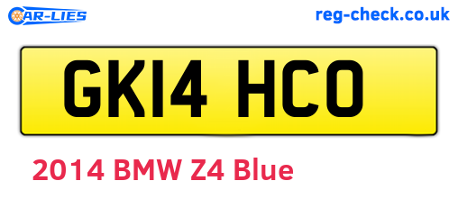 GK14HCO are the vehicle registration plates.