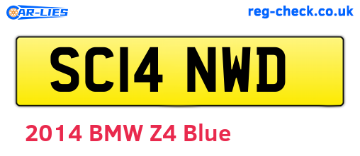 SC14NWD are the vehicle registration plates.
