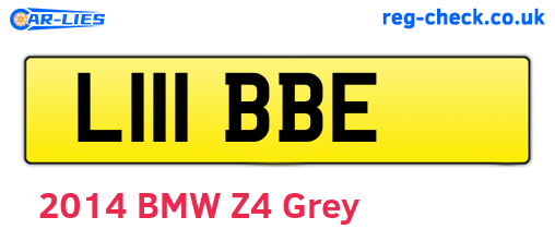 L111BBE are the vehicle registration plates.
