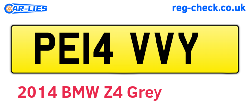 PE14VVY are the vehicle registration plates.