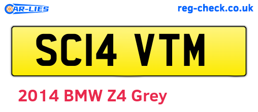 SC14VTM are the vehicle registration plates.