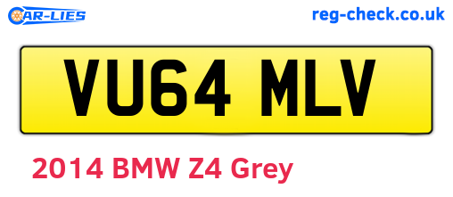 VU64MLV are the vehicle registration plates.