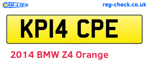 KP14CPE are the vehicle registration plates.