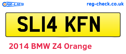 SL14KFN are the vehicle registration plates.