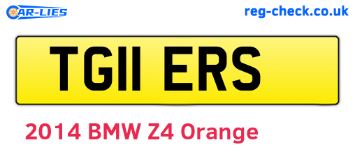 TG11ERS are the vehicle registration plates.