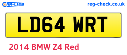 LD64WRT are the vehicle registration plates.