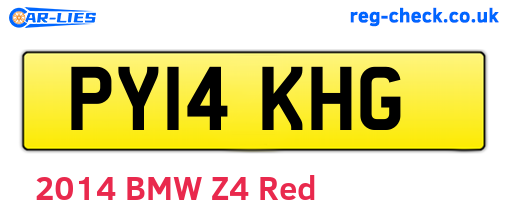 PY14KHG are the vehicle registration plates.