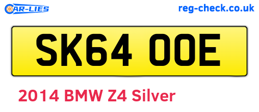 SK64OOE are the vehicle registration plates.