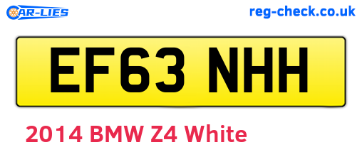 EF63NHH are the vehicle registration plates.