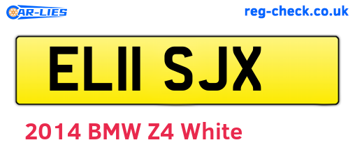 EL11SJX are the vehicle registration plates.