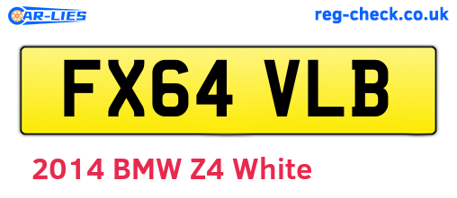 FX64VLB are the vehicle registration plates.