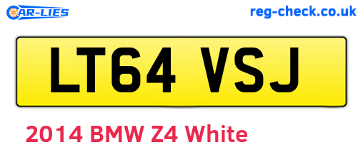 LT64VSJ are the vehicle registration plates.