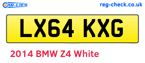 LX64KXG are the vehicle registration plates.