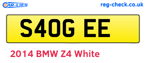 S40GEE are the vehicle registration plates.