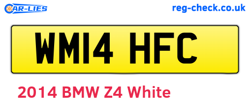 WM14HFC are the vehicle registration plates.