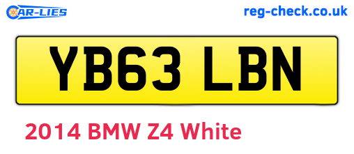 YB63LBN are the vehicle registration plates.