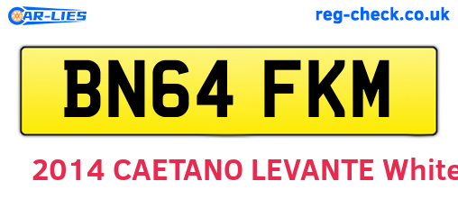 BN64FKM are the vehicle registration plates.