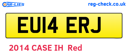 EU14ERJ are the vehicle registration plates.
