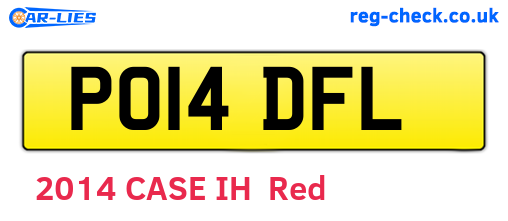 PO14DFL are the vehicle registration plates.