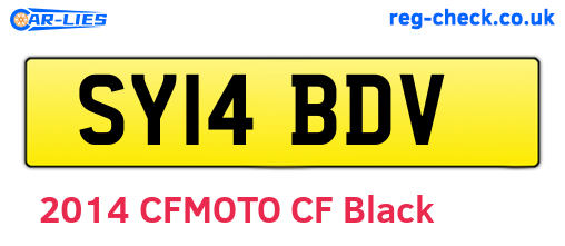 SY14BDV are the vehicle registration plates.