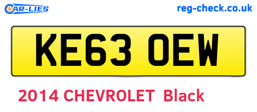 KE63OEW are the vehicle registration plates.