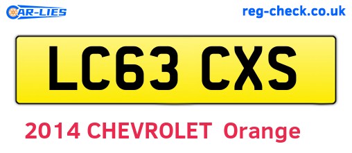 LC63CXS are the vehicle registration plates.