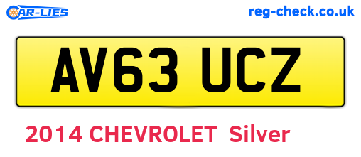 AV63UCZ are the vehicle registration plates.