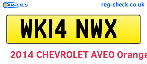 WK14NWX are the vehicle registration plates.