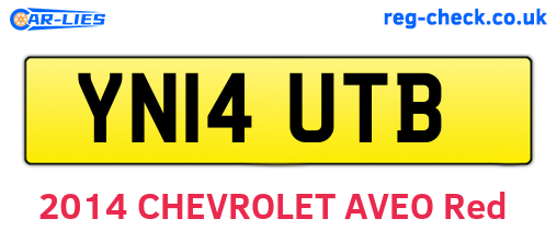YN14UTB are the vehicle registration plates.