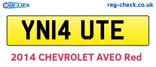 YN14UTE are the vehicle registration plates.