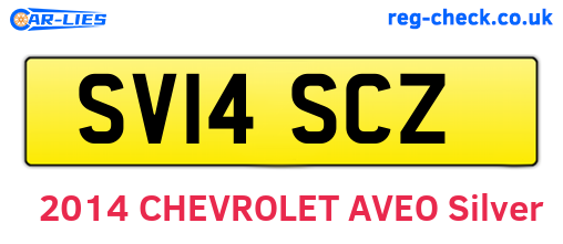 SV14SCZ are the vehicle registration plates.