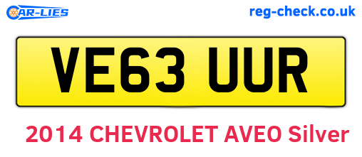 VE63UUR are the vehicle registration plates.