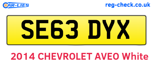 SE63DYX are the vehicle registration plates.