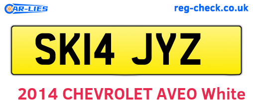 SK14JYZ are the vehicle registration plates.