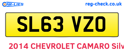 SL63VZO are the vehicle registration plates.