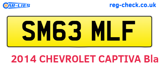 SM63MLF are the vehicle registration plates.