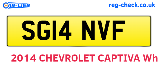 SG14NVF are the vehicle registration plates.