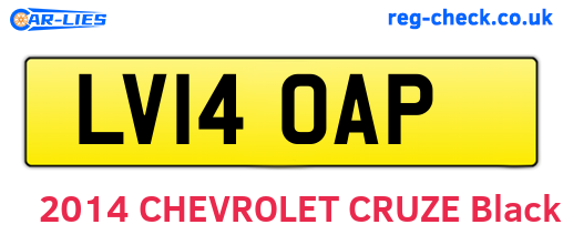 LV14OAP are the vehicle registration plates.